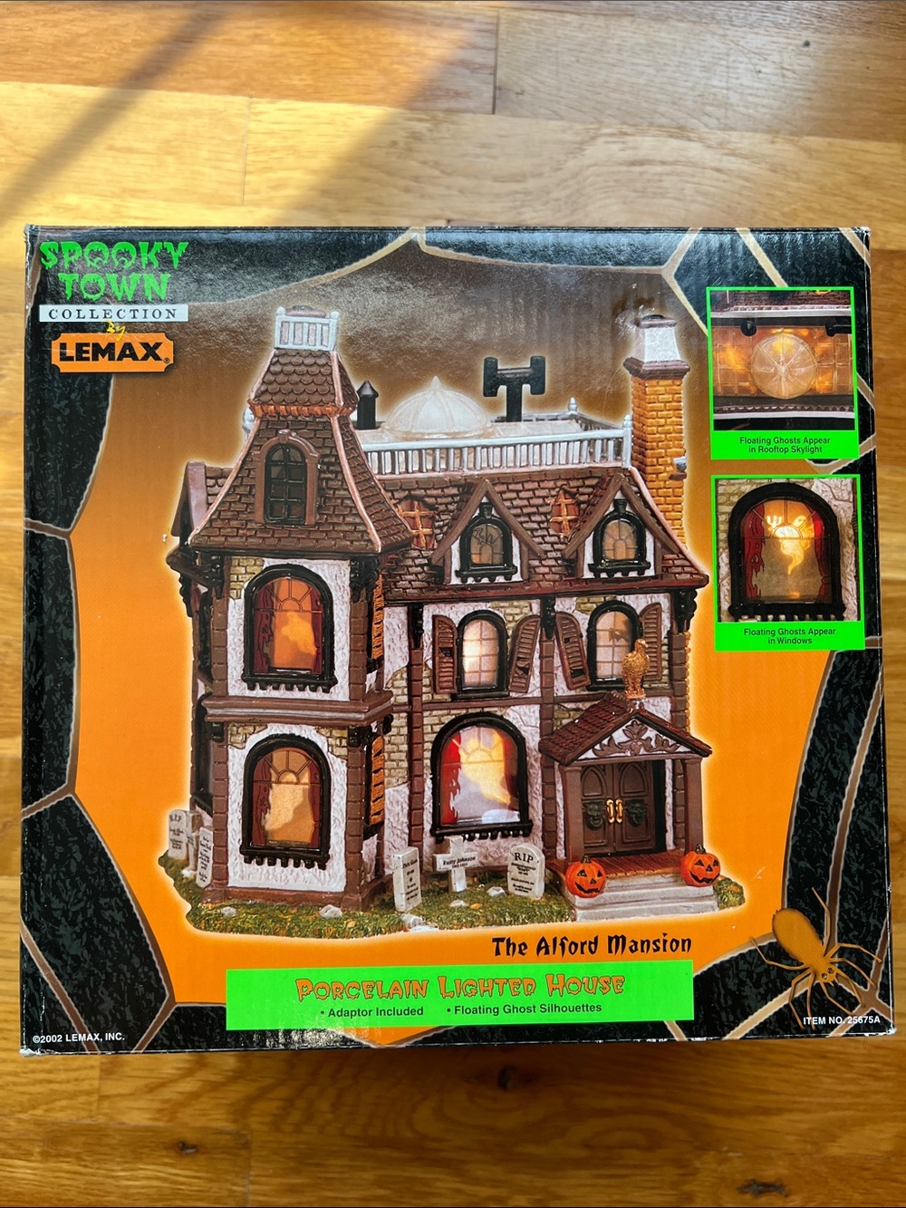 Halloween Lemax Spooky Town Collection Alford Mansion Porcelain Lighted House